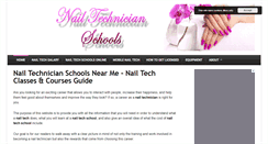 Desktop Screenshot of nailtechnicianschools.net
