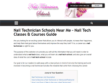 Tablet Screenshot of nailtechnicianschools.net